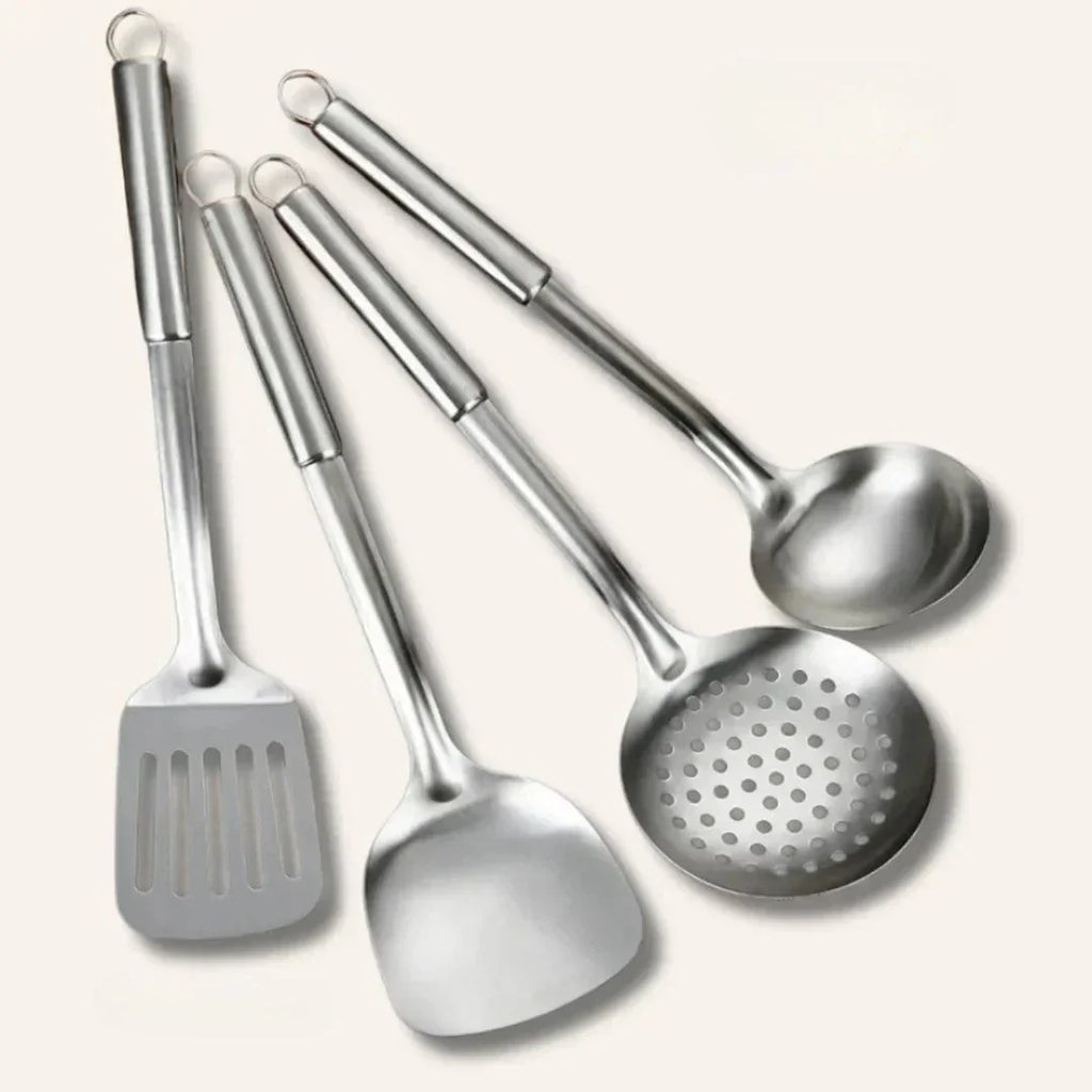 The Cupboard Stainless Steel Kitchen Essentials Set with Pan and Cooking Tools