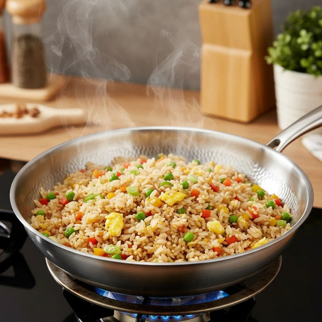 The Cupboard Stainless Steel Wok Pan