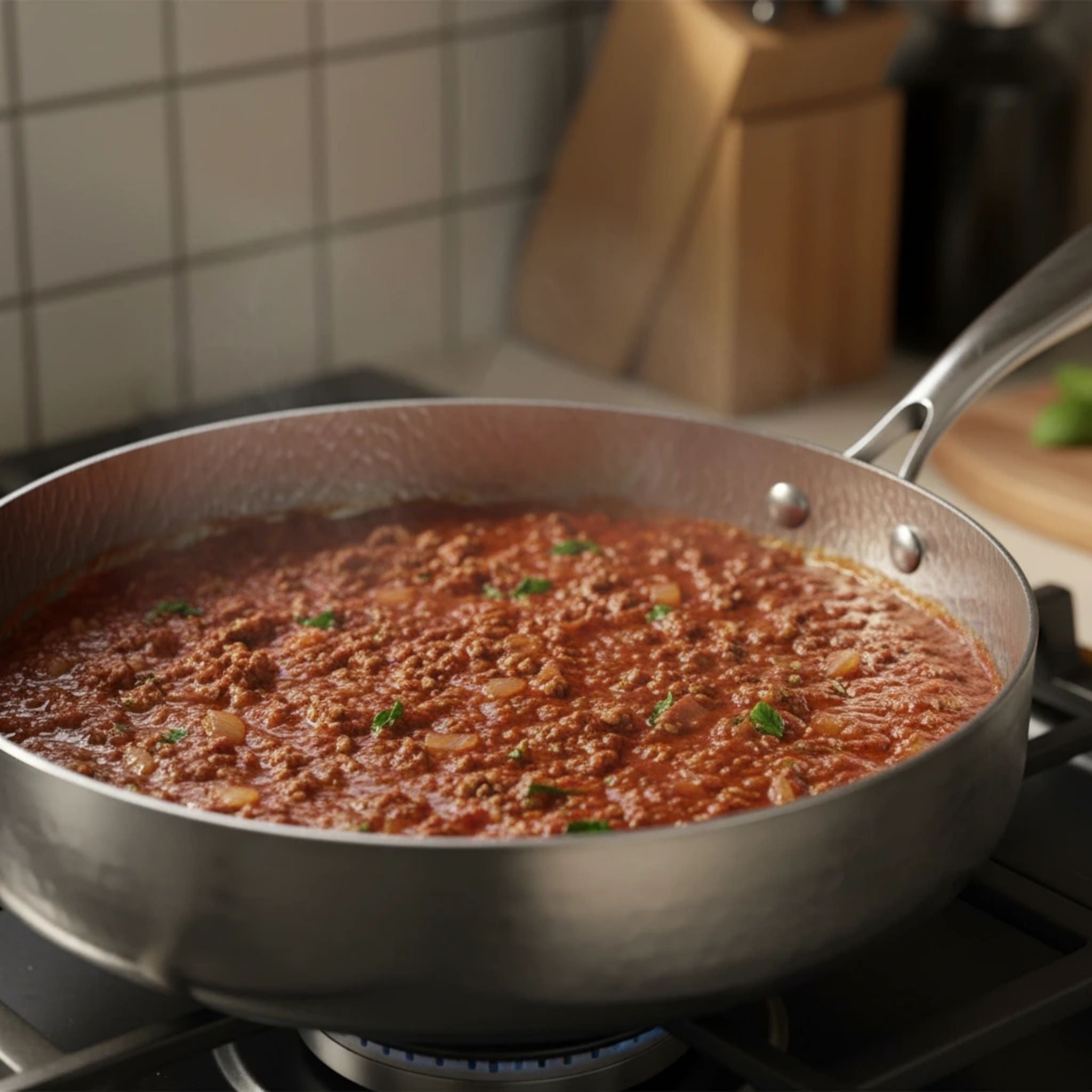 The Cupboard Stainless Steel Hammered Deep Frying Pan
