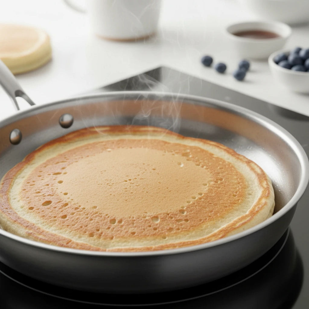 The Cupboard Stainless Steel Hammered Frying Pan