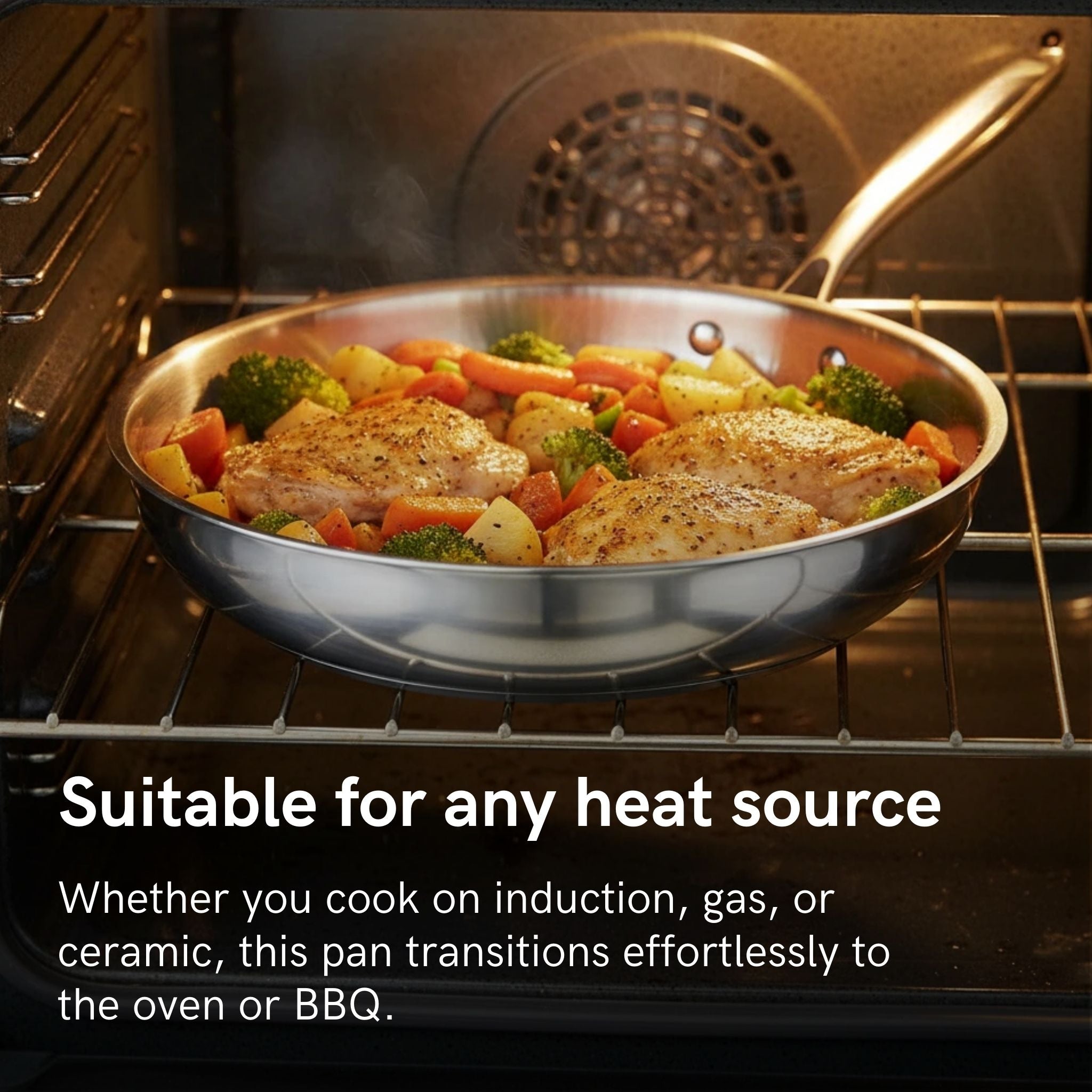 The Cupboard Stainless Steel Sauté Pan with Dual Handles