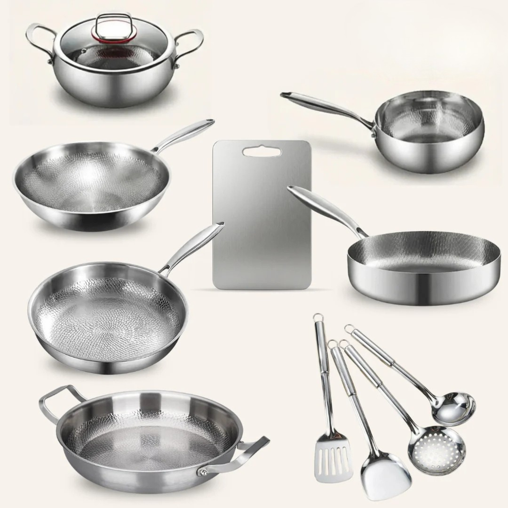 The Cupboard Stainless Steel Cookware Bundle Set