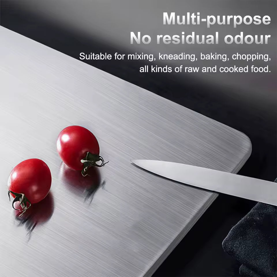 The Cupboard Stainless Steel Cutting Board for Kitchen Food Prep